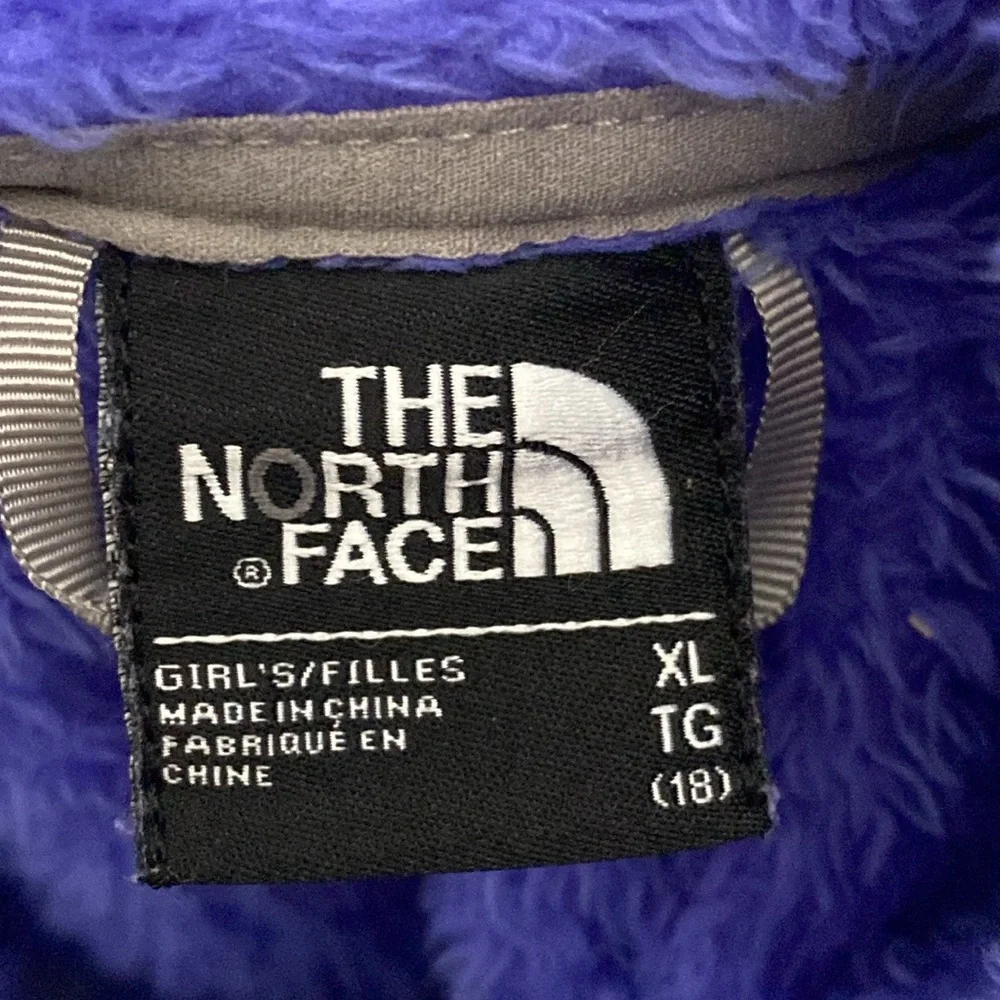 The North Face Girls Fuzzy Teddy Bear Full Zip Jacket Coat‎ Size XL (18)